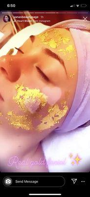 Gold mask facial