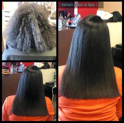 Permanent Hair Straightening. Results last up to a year.