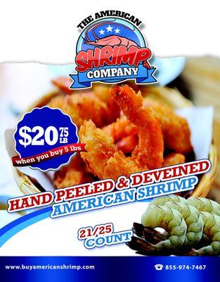 Shrimp Hand Peeled and Deveined - The American Shrimp Company