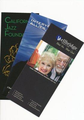 Sample prints of brochures.