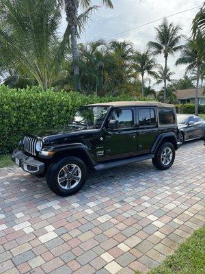 Jeep Wrangler after detail