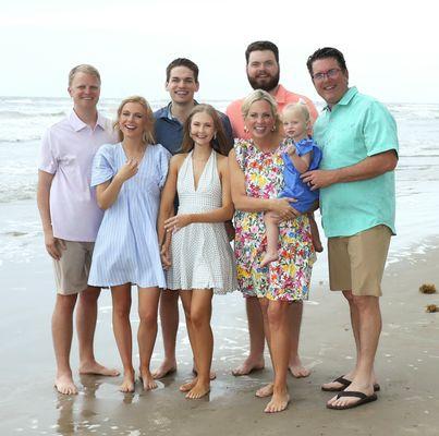 A wonderful Family Photo at the Texas Coast.