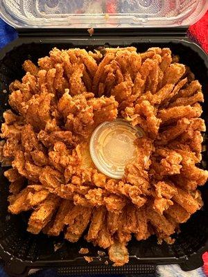 Blooming Onion from Outback Steakhouse, ordered through Postmates