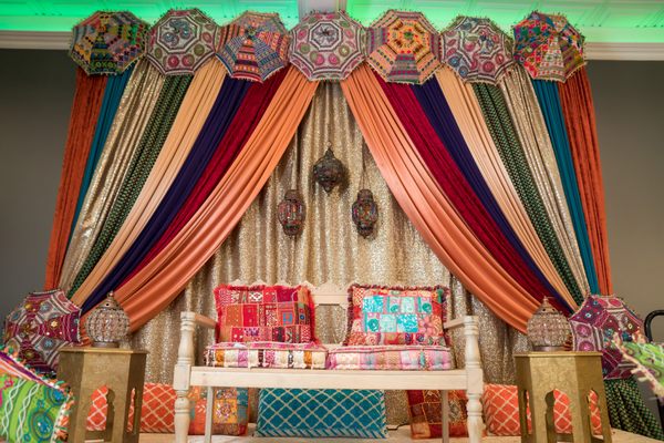 Bay Area Indian Wedding Decorations - Sangeet Decor in Sacramento