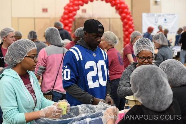 The Million Meal Marathon is our signature service  event that utilizes 2,500 volunteers across Central Indiana to pack one million meals.