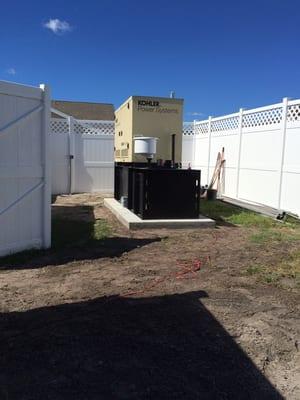 Emergency standby generator for a commercial facility