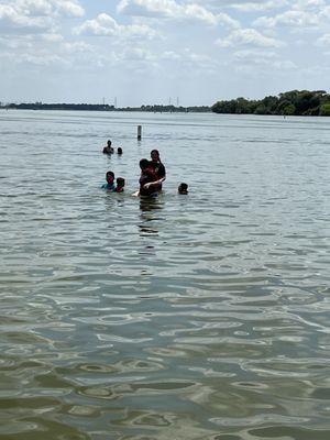 Kids swimming