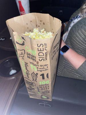 Looks like they ran out of popcorn buckets..