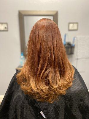 Color, Ombre, and haircut