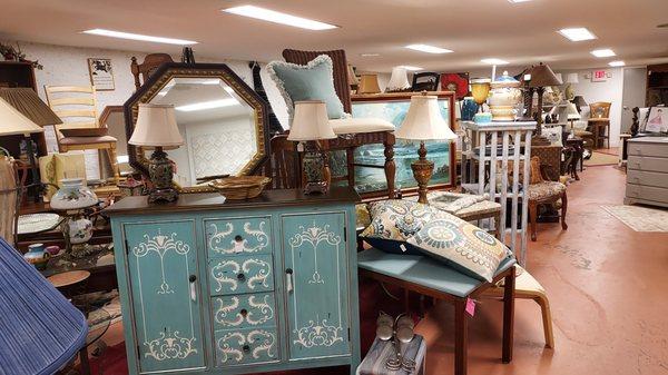 Household items and furniture in the lower level of the store!