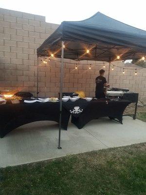 Our basic package setup catering event.