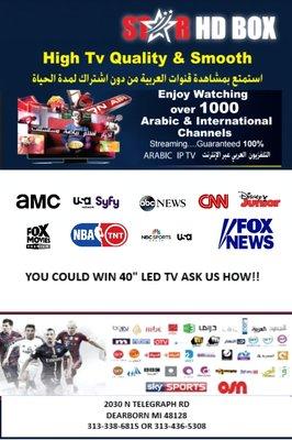 We also provide English channels  Like USA Network, TNT, ESPN and more