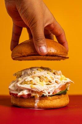 A sweet and sour twist for our classic chicken salad sandwich