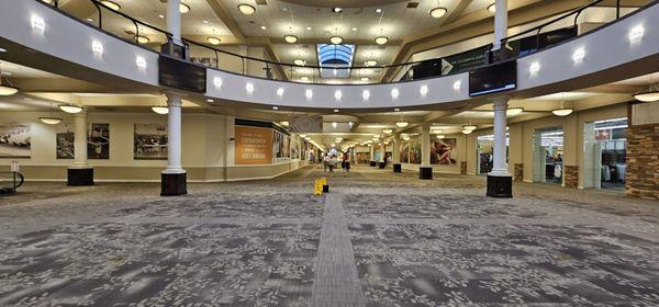 This is the middle of the mall. Notice most walks are, well, walks not stores. And no carts.