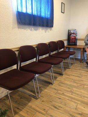 New patient sitting/waiting area