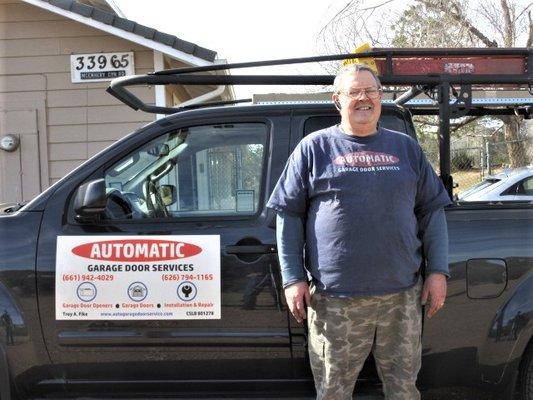 Troy with his work truck.