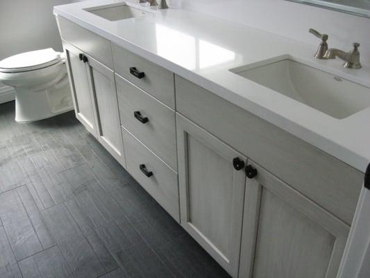 custom made vanity cabinet  with shaker door