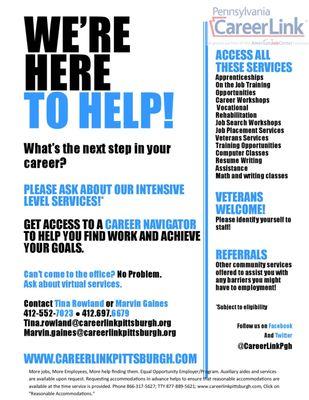 Check out our services flyer and give us a shout if something interests you to find out more!