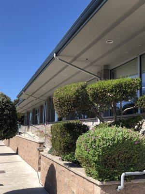 Front view of the Cambria library, right on Main Street.