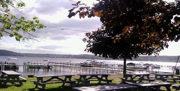 Courtesy dock for DiDonna's South Shore Restaurant located just above the marina.