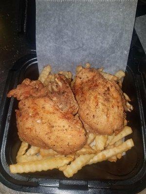 Turkey Chop and Fries