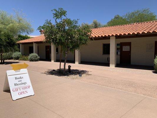 This bookstore is located on the property of the  Franciscan Renewal Center.