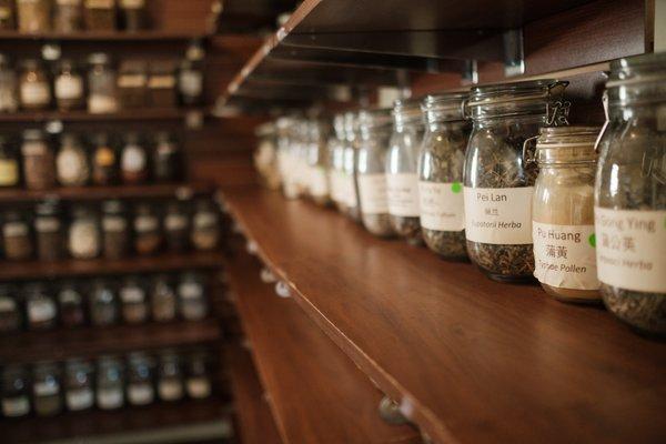 Large selection of Chinese Herbs in raw form.