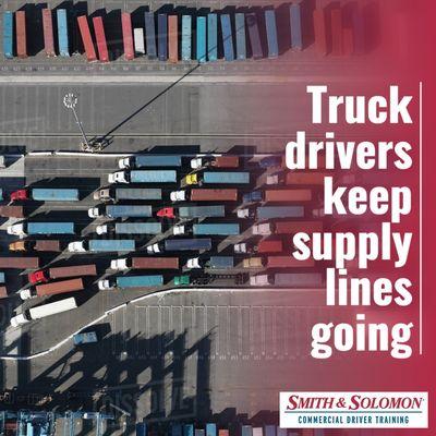 Truck Drivers Never Stop!  Get your CDL!