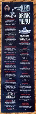 Bar Menu (1 of 2)