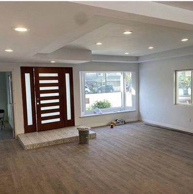 Interior Can Recessed Lights done on a rehabbed project in Redondo Beach. Text for a quick quote (818) 297-2794