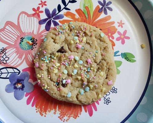 Easter chocolate chip cookie