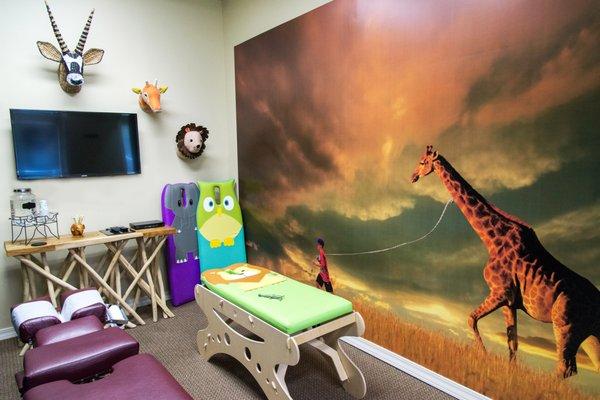 Breath of Life Wellness Center pediatric adjusting room