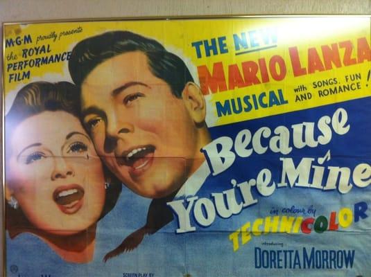 Original movie poster of a Mario Lanza musical