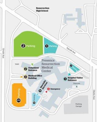 Northwest Neurology Chicago Campus Map