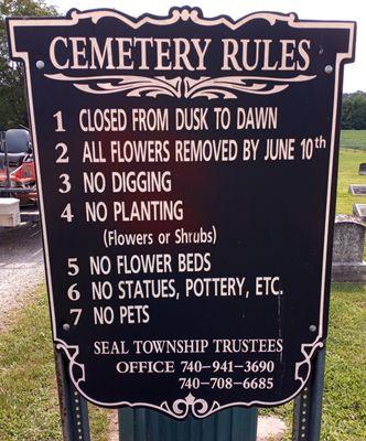 Cemetery Rules