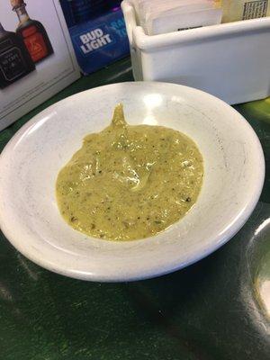 The tomatillo salsa. No thanks.