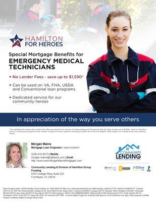 EMT's save on closing costs