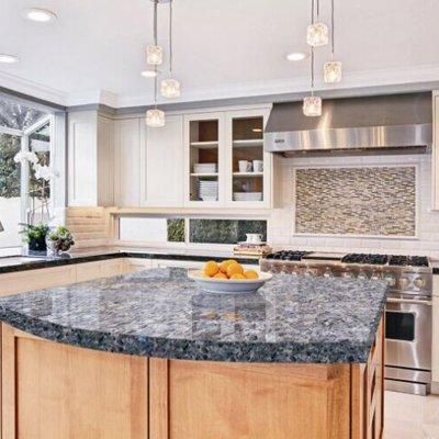 Kitchen Countertops  #BluePearl #GraniteLook