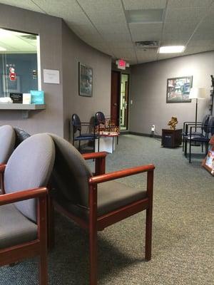 Comfy and clean waiting room.