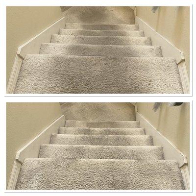 Traffic lane on your staircase? Give us a call or book at our website at cleanmachineteam.com