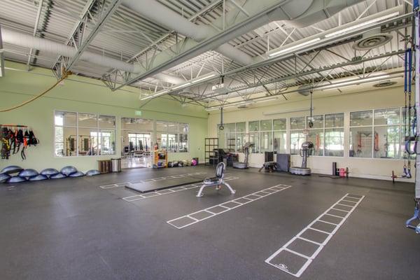 Our 1700 sq. foot fitness and rehabilitation facility is great for hands on training sessions and learning to apply procedures