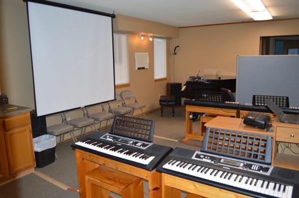 This is our main room for group lessons. We also have 3 rooms for private lessons.
