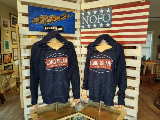 Just a small sampling of the Long Island Themed Apparel available at North Fork Craft Gallery.