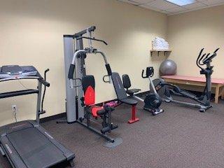 Inside workout area