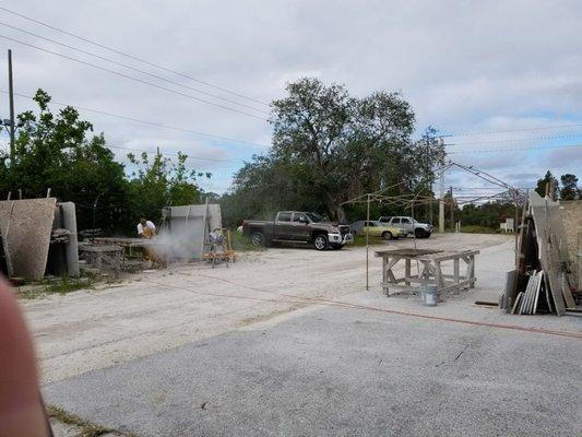 Marble Polish LLC showroom on Oslo Road in Southwest Vero Beach, Florida.