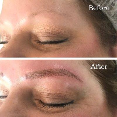 Before and after Microblading