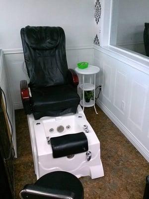 Pedicure chair.  To make a nail appointment go to www.nailperfection.net