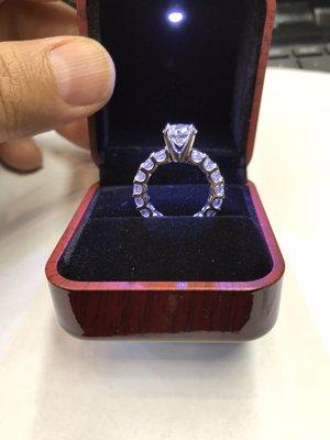 Diamond platinum engagement ring