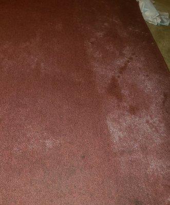 Rug with soap  stains.