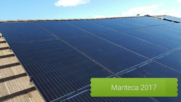 Residential solar system installed in Manteca in 2017